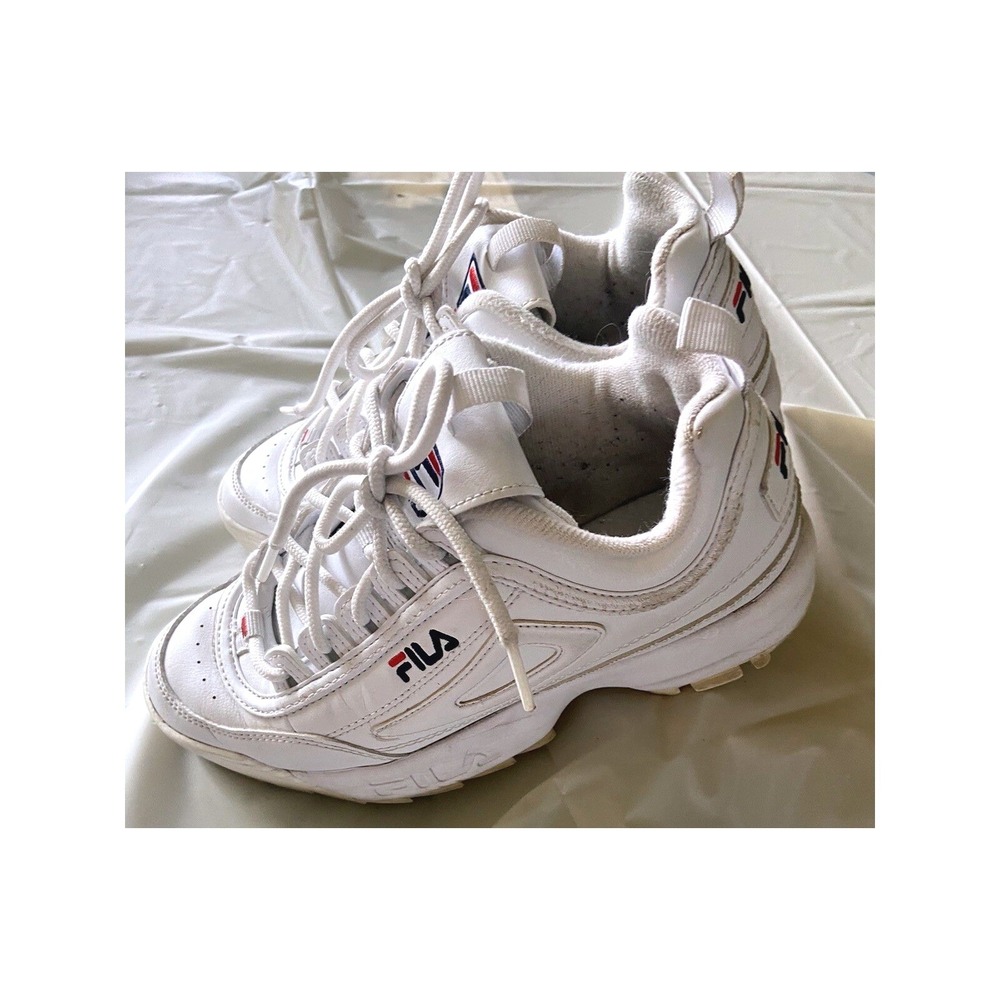 Fila Disruptor 2 Premium White Chunky Platform Sneakers Womens Size 6.5